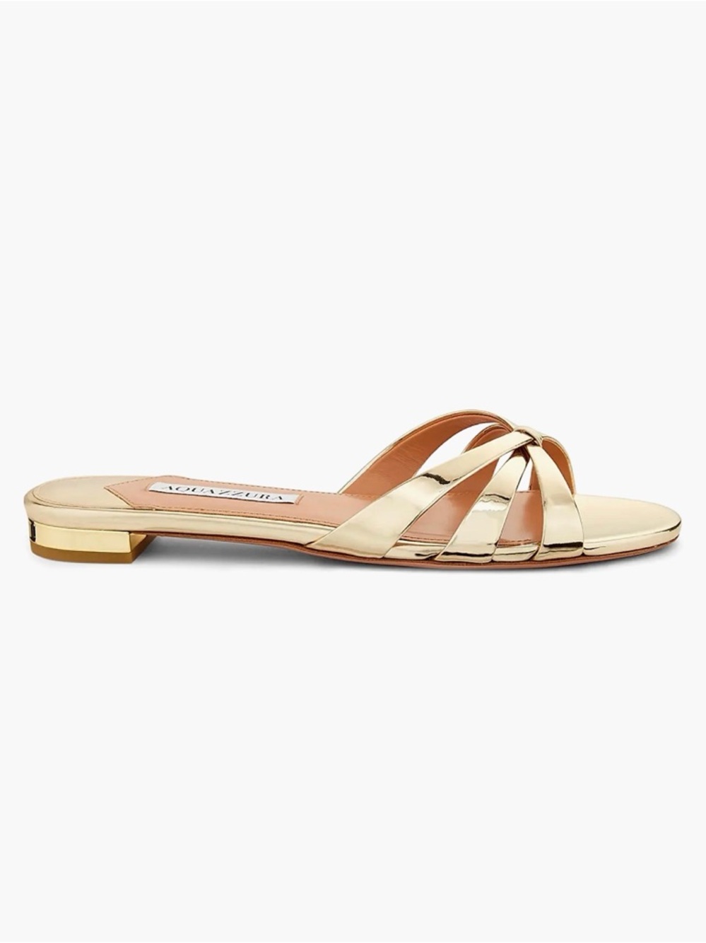 Aquazzura - Tati Leather Slide Sandals - size 37.5 - Picture 2 of 8